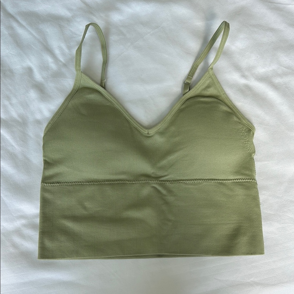 Olive Green Women's Crop Top
